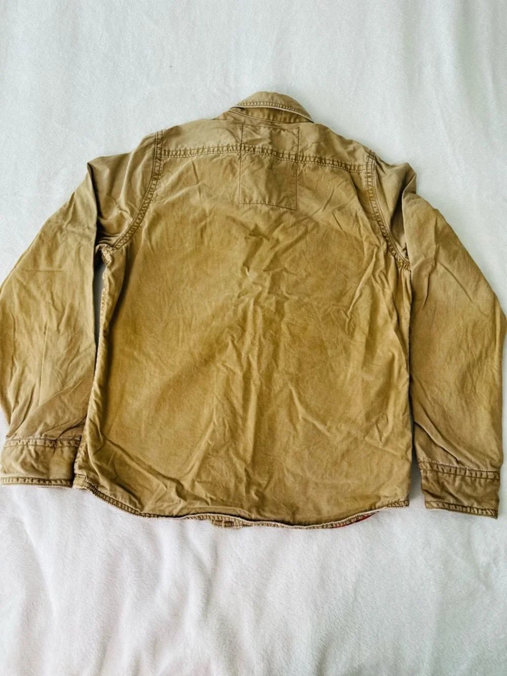 Abercrombie & Fitch Men's Khaki Button-Front Utility Shirt Jacket Size XXL - Picture 4 of 8